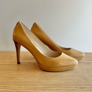 Coach Nude/Tan Patent Leather Pumps